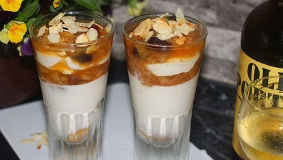 Pohárky s rebarborou a mascarpone krémem