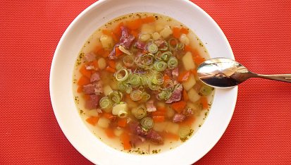 Polévka z uzeného masa bez krup, Polévka z uzeného masa bez krup