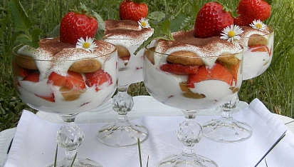 Tiramisu z mascarpone s jahodami, Tiramisu z mascarpone s jahodami