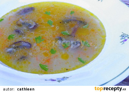 Velerychlá zeleninová polévka se žampiony
