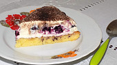 Malinový řez s mascarpone