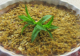 Rebarborovo-jablečný crisp (crumble)