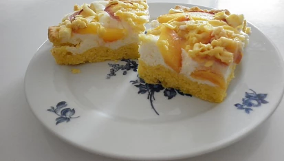 Křehký koláč s nektarinkami