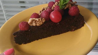 Malinové brownies
