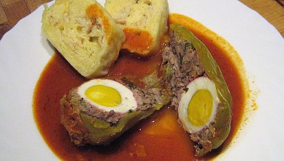 Marocká kuchyně - PLNĚNÉ PAPRIKY, Malá inovace v plněných paprikách.
