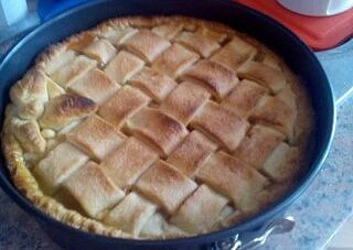 Americký jablečný pie   (rychlý, jednoduchý a bez vajec)