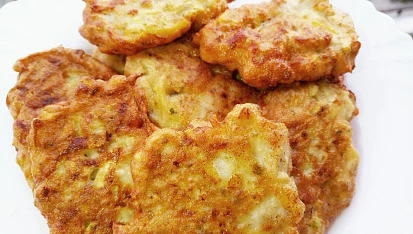 Cuketové placky s kousky masa