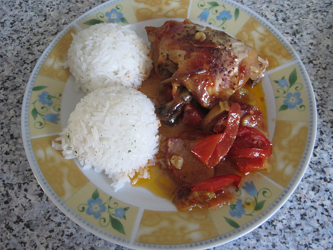 Letní kuřátko s rýží