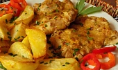 Marinované přírodní kuřecí řízky z trouby