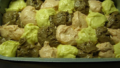 Trojbarevné papouškové řezy