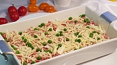 Zapečené špecle  se smaženou cibulkou, První vrstva