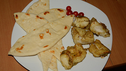 Naan chléb - pokus jedna