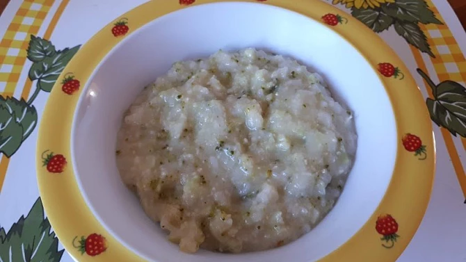 Rýžová kaše s brokolicí - pro nejmenší