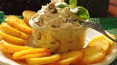 Žampionová lučina s křupavými bramborami