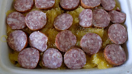 Zapékaná špagetová dýně s rajčaty