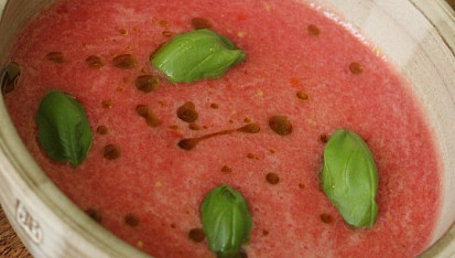 Melounovo-rajčatová RAW polévka, Melounovo-rajčatová RAW polévka