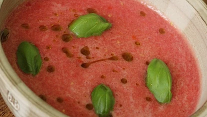 Melounovo-rajčatová RAW polévka, Melounovo-rajčatová RAW polévka
