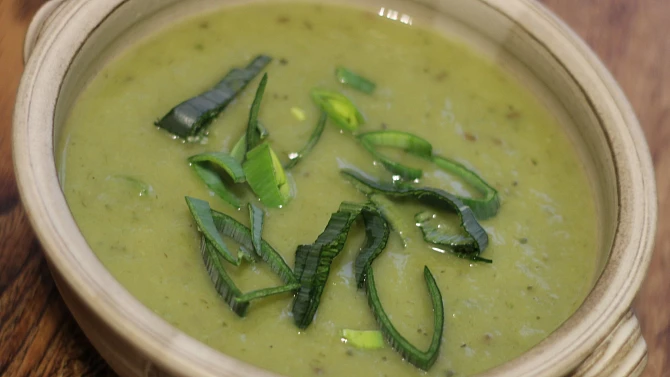 Pórková polévka veganská, Veganská pórková polévka