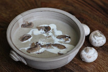 Žampiónová polévka veganská