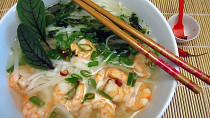 Thajská polévka s krevetami