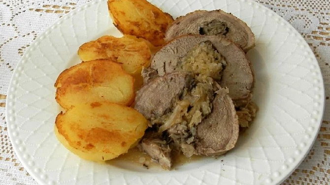 Kachní roláda s kysaným zelím, Kachní roláda s kysaným zelím