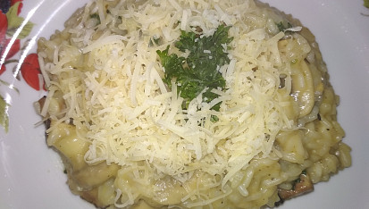 Krémové rizoto se žampiony a parmezánem