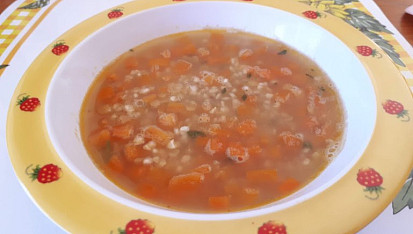 Pohanková polévka s červenou čočkou - pro nejmenší