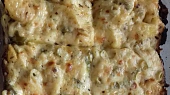 Zapečený květák v parmezánovém bešamelu, Varianta se zapečenými braborami a jarní cibulkou