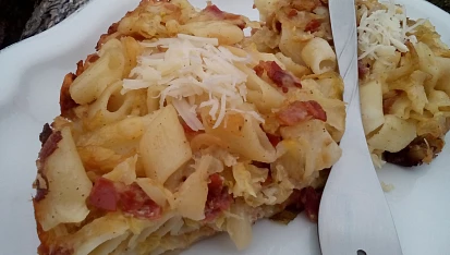 Kapustové těstoviny - zapékané