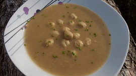 Králičí zapražená polévka - kaldoun