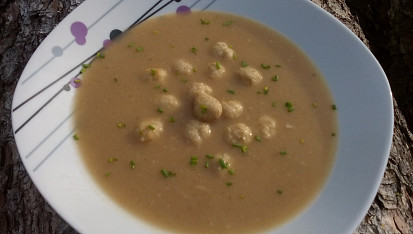 Králičí zapražená polévka - kaldoun