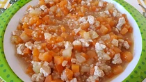 Krůtí soté s podzimní zeleninou - pro nejmenší
