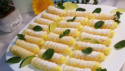 Mini trubičky s citronovým krémem