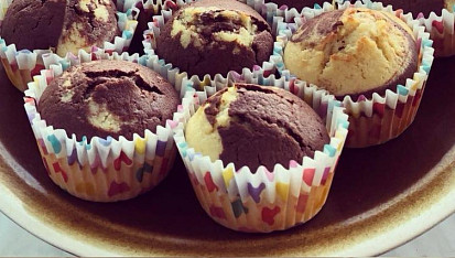 Mramorové muffiny