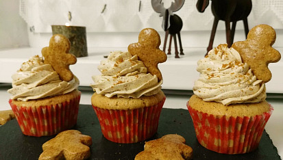 Perníkové cupcakes s krémem z mascarpone
