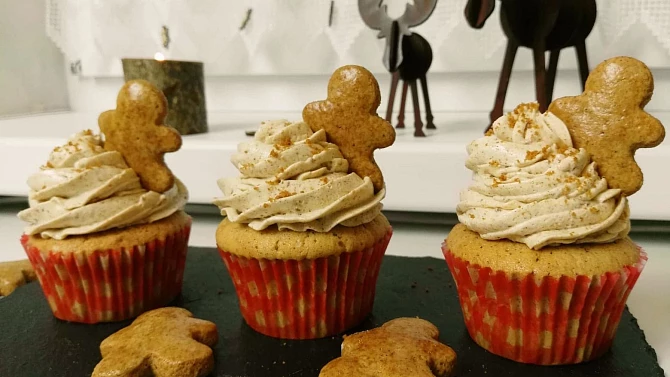 Perníkové cupcakes s krémem z mascarpone