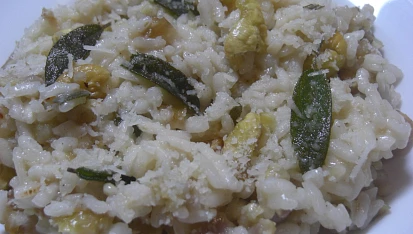 Risotto s pečenými kaštany