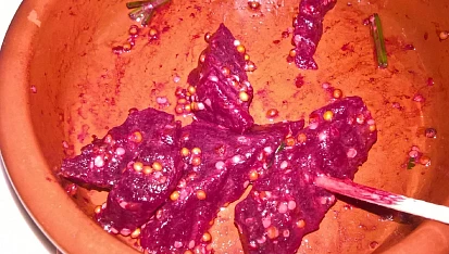 Tapas z červené řepy