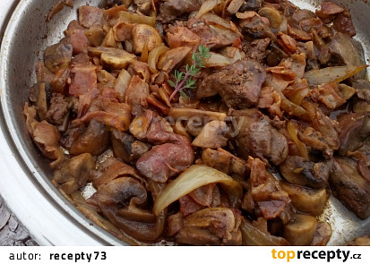 Žampionová směs s játry
