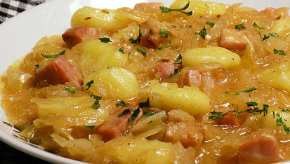 Gnocchi, zelí a uzené - 3v1