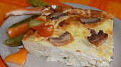 Špagety zapečené se slaninou
