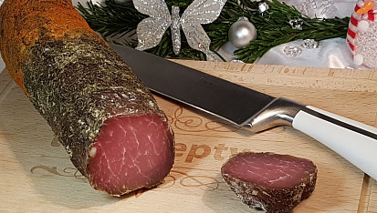 Sušená šunka z vepřové kotlety ve stylu prosciutto