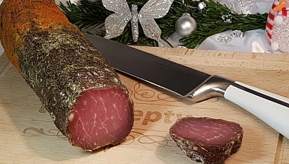 Sušená šunka z vepřové kotlety ve stylu prosciutto