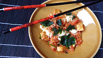 Rýže s kimchi a tofu