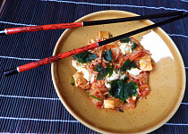 Rýže s kimchi a tofu
