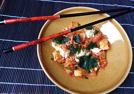 Rýže s kimchi a tofu