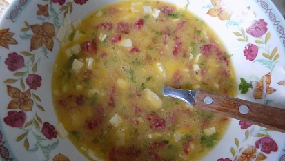 Chleba ve vajíčku, pečený v troubě