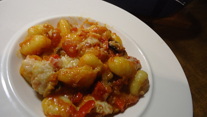 Gnocchi zapečené v červené omáčce