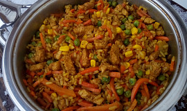 Kuřecí směs s rýží a zeleninou