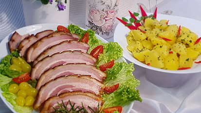 Pomalený a pečený, 3 týdny naložený bůček